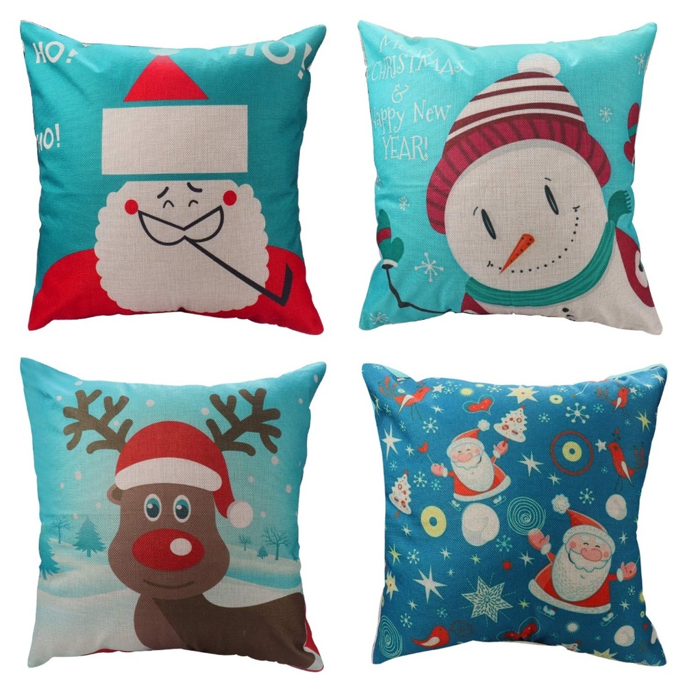 4 Christmas DecorThrow Pillow Covers